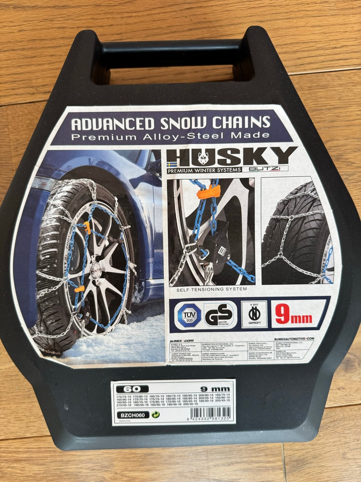 Sneeuwkettingen 9mm voor kleine auto's (VW Polo, Opel Corsa), Auto diversen, Ophalen of Verzenden, Zo goed als nieuw