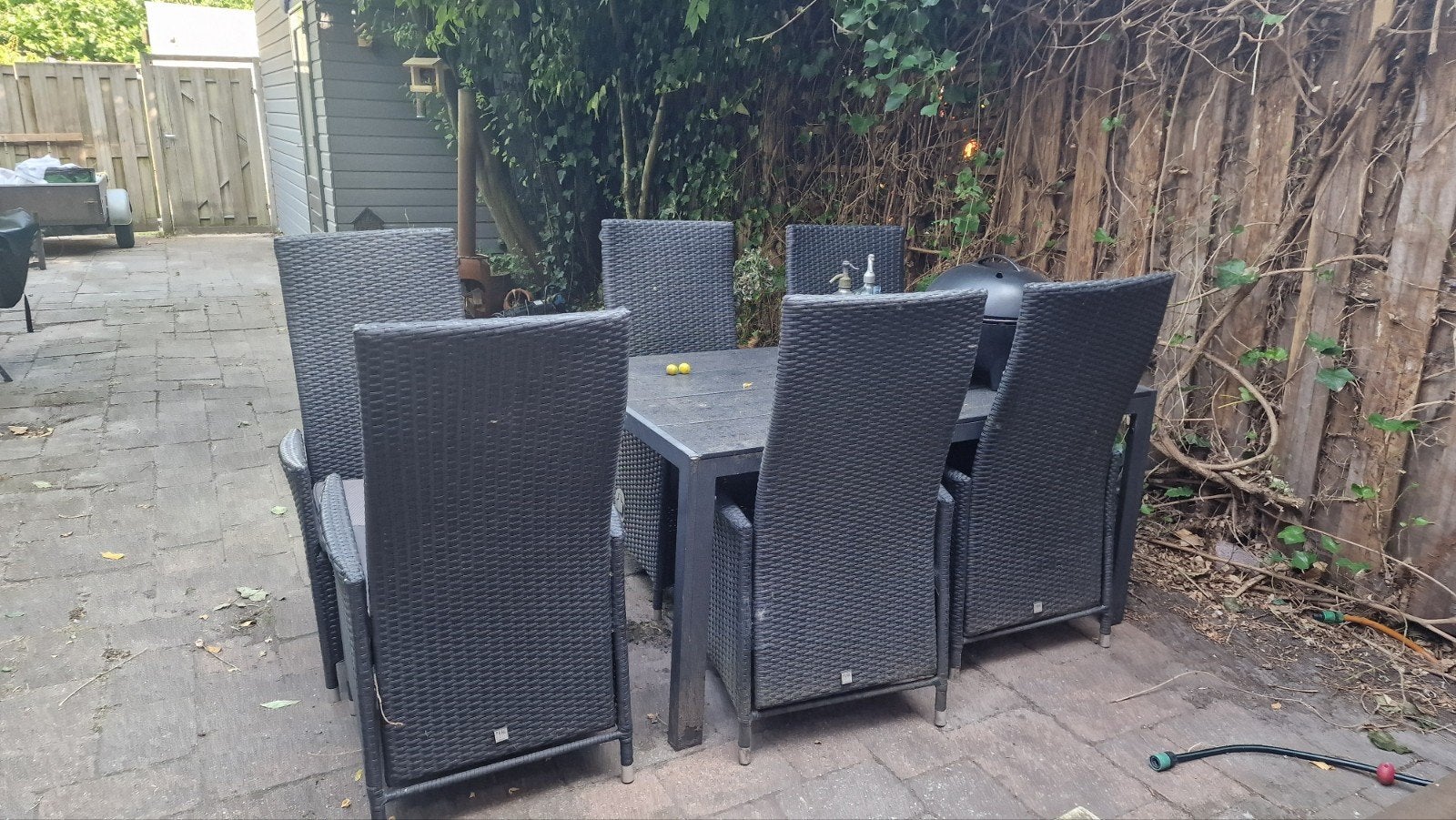 6 tuinstoelen met kussens merk Pure te koop, Ophalen, Gebruikt