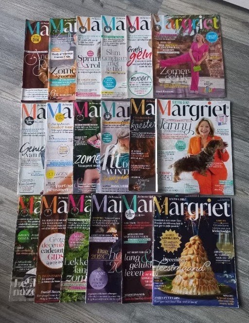 18 stuks Tijdschrift Margriet, Ophalen of Verzenden, Zo goed als nieuw, Damesbladen
