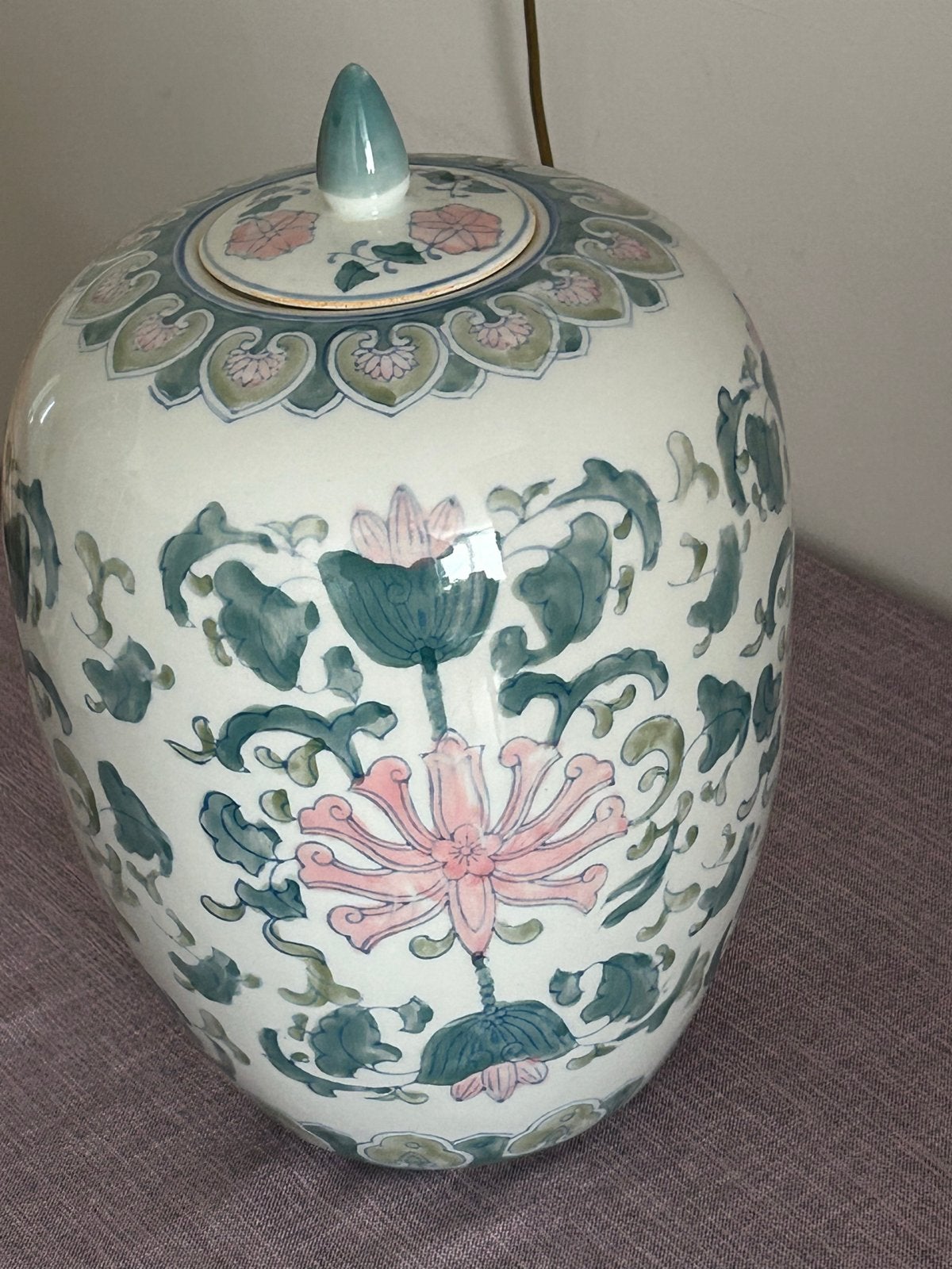 Vintage Chinese gemberpot met bloemmotief, Antiek en Kunst, Ophalen of Verzenden