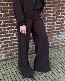 Studio Anneloes flared bonded LONG broek espresso travel XXL, Bruin, Maat 46/48 (XL) of groter, Ophalen of Verzenden, Zo goed als nieuw