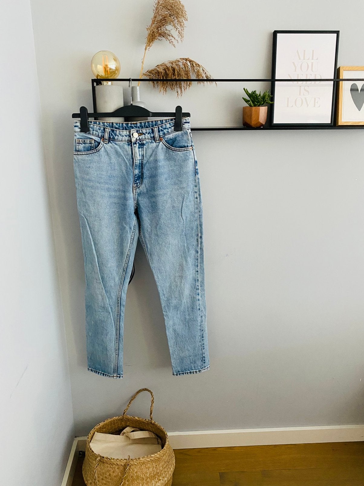 Jeans/ spijkerbroek/ lange broek van Monki, maat M/38, Ophalen of Verzenden, Nieuw, Blauw, W30 - W32 (confectie 38/40)