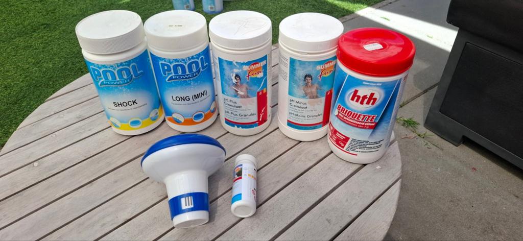 Zwembad shock, ph plus en min, long chloor chemicalien, Ophalen, Reinigingsmiddel
