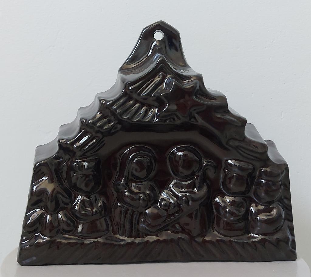 Nostalgische bakvorm kerststal donkerbruin, Diversen, Kerst, Ophalen of Verzenden, Nieuw