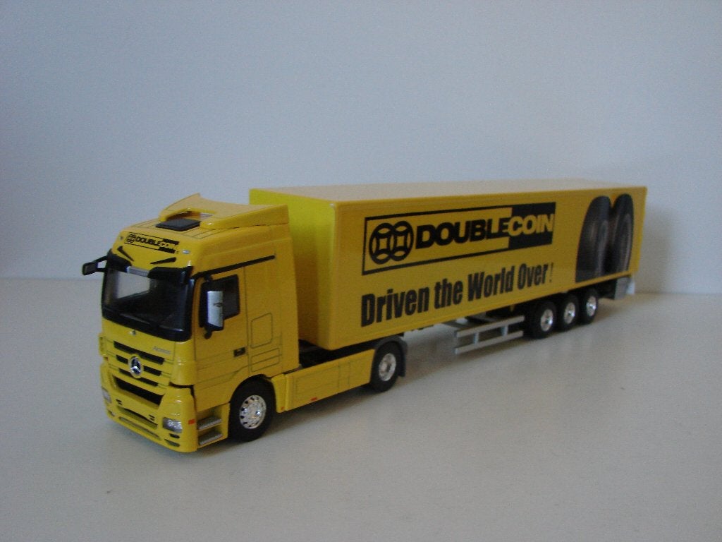 Mercedes-Benz Actros MP3 trekker met oplegger Double Coin, Ophalen of Verzenden, Nieuw, Bus of Vrachtwagen, NZG