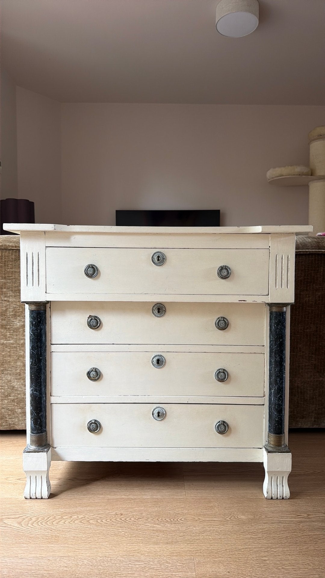 Gratis ladekast met 4 lades (vintage, antiek look), Ophalen, 50 tot 100 cm, Zo goed als nieuw, 3 of 4 laden