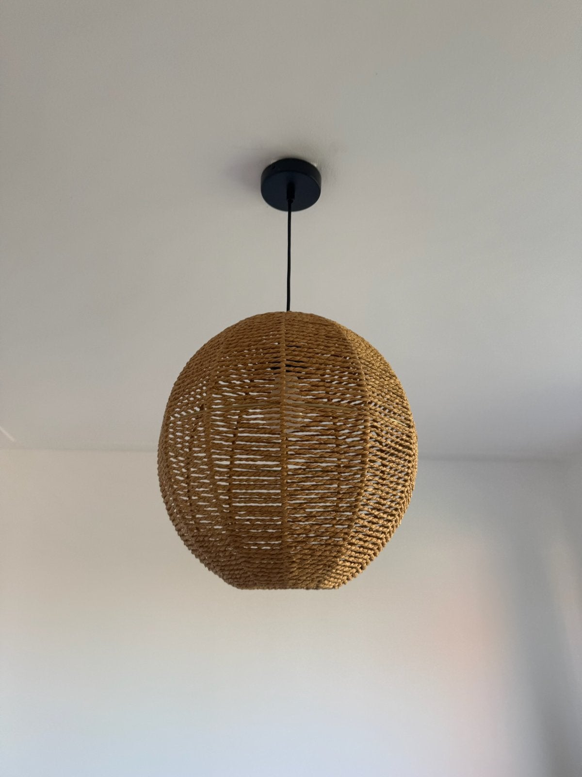 Leuke rotan hanglamp, Ophalen of Verzenden, Zo goed als nieuw