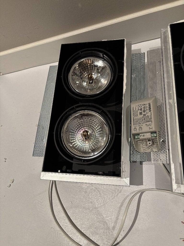 6 Inbouwspots AR111 zwart draai- en kantelbaar trimless, Ophalen, Zo goed als nieuw, Plafondspot of Wandspot
