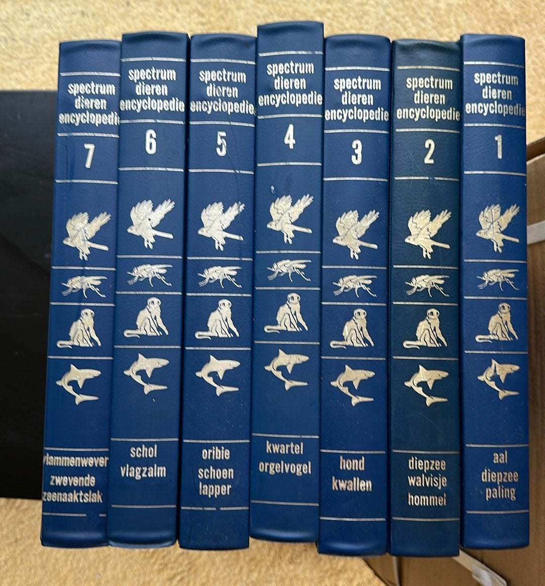 Spectrum Dierenencyclopedie 7 banden, begin jaren 70, Boeken, Encyclopedieën, Complete serie, Dieren, Ophalen, Gelezen