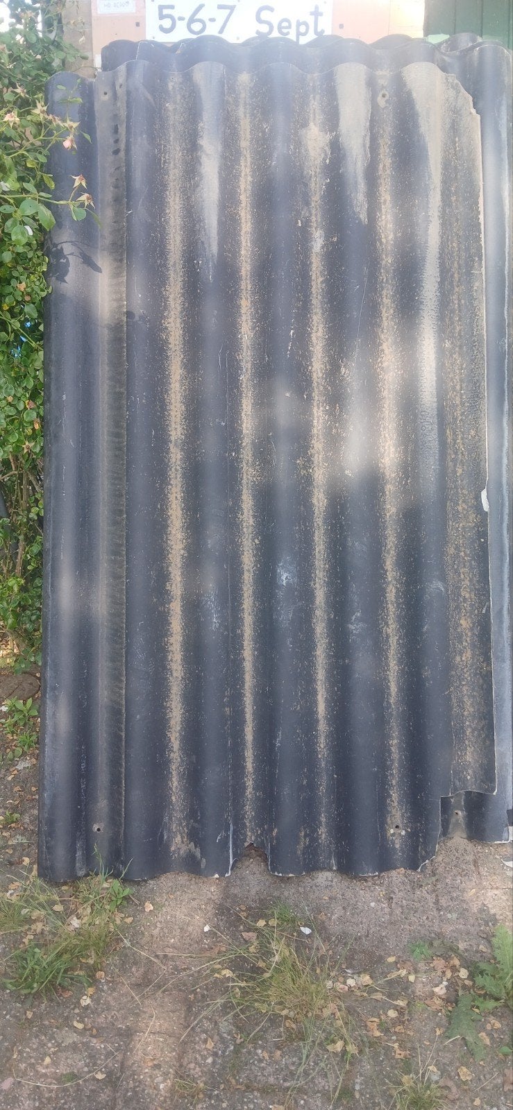 Vezelcementgofplaten gratis ophalen, Ophalen, Zwart, 15 m² of meer, Golfplaat