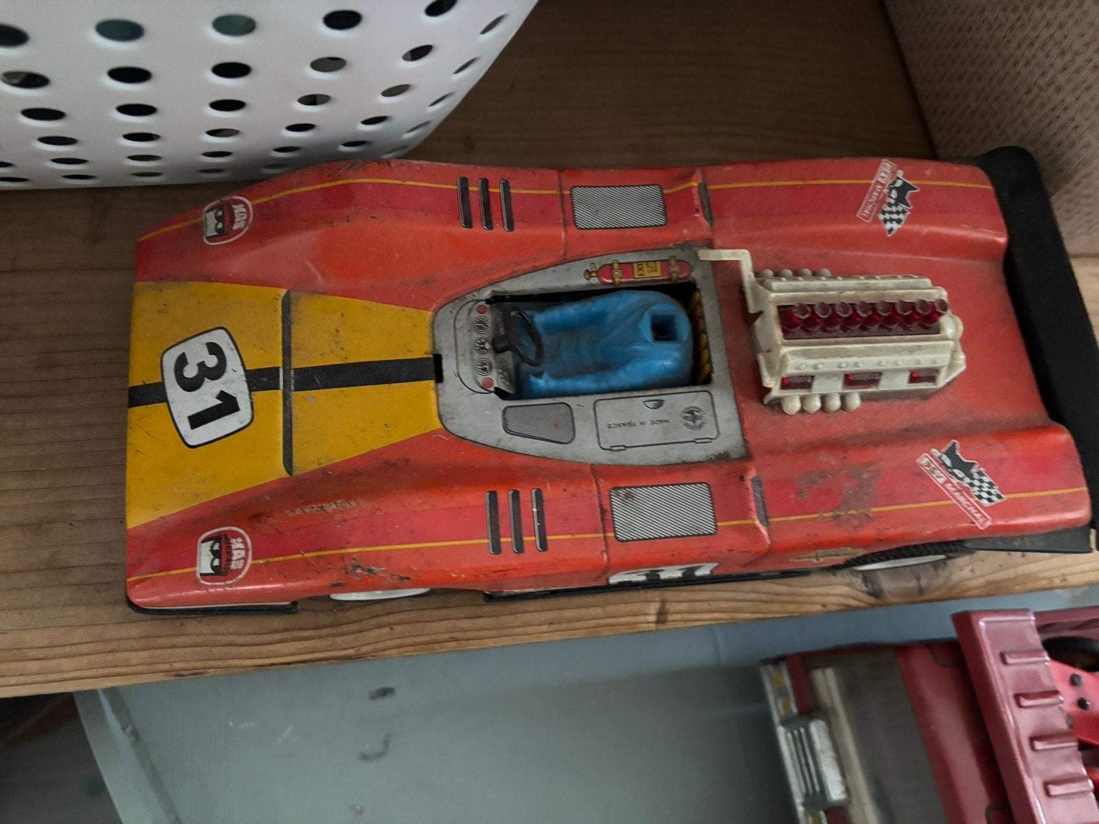 Vintage Blikken Speelgoed Race Auto - Nummer 31, Ophalen of Verzenden, Gebruikt