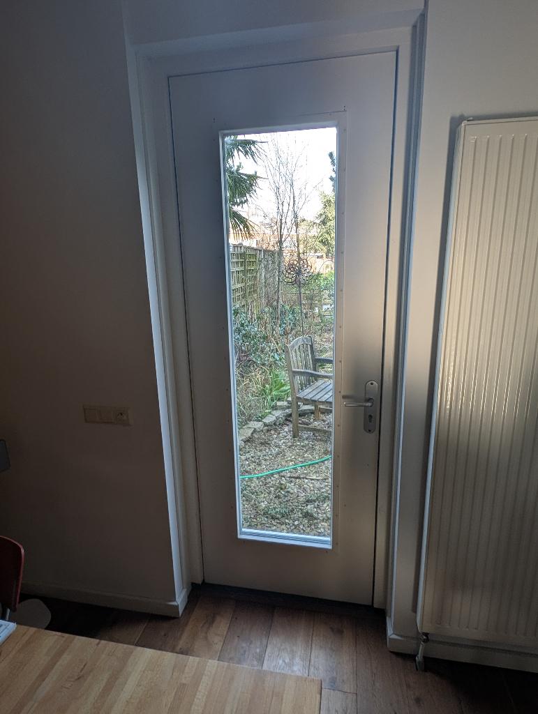 Enkele buitendeur/ HR++ glas -3 puntssluiting; zonder kozijn, Ophalen, 80 tot 100 cm, 215 cm of meer, Glas