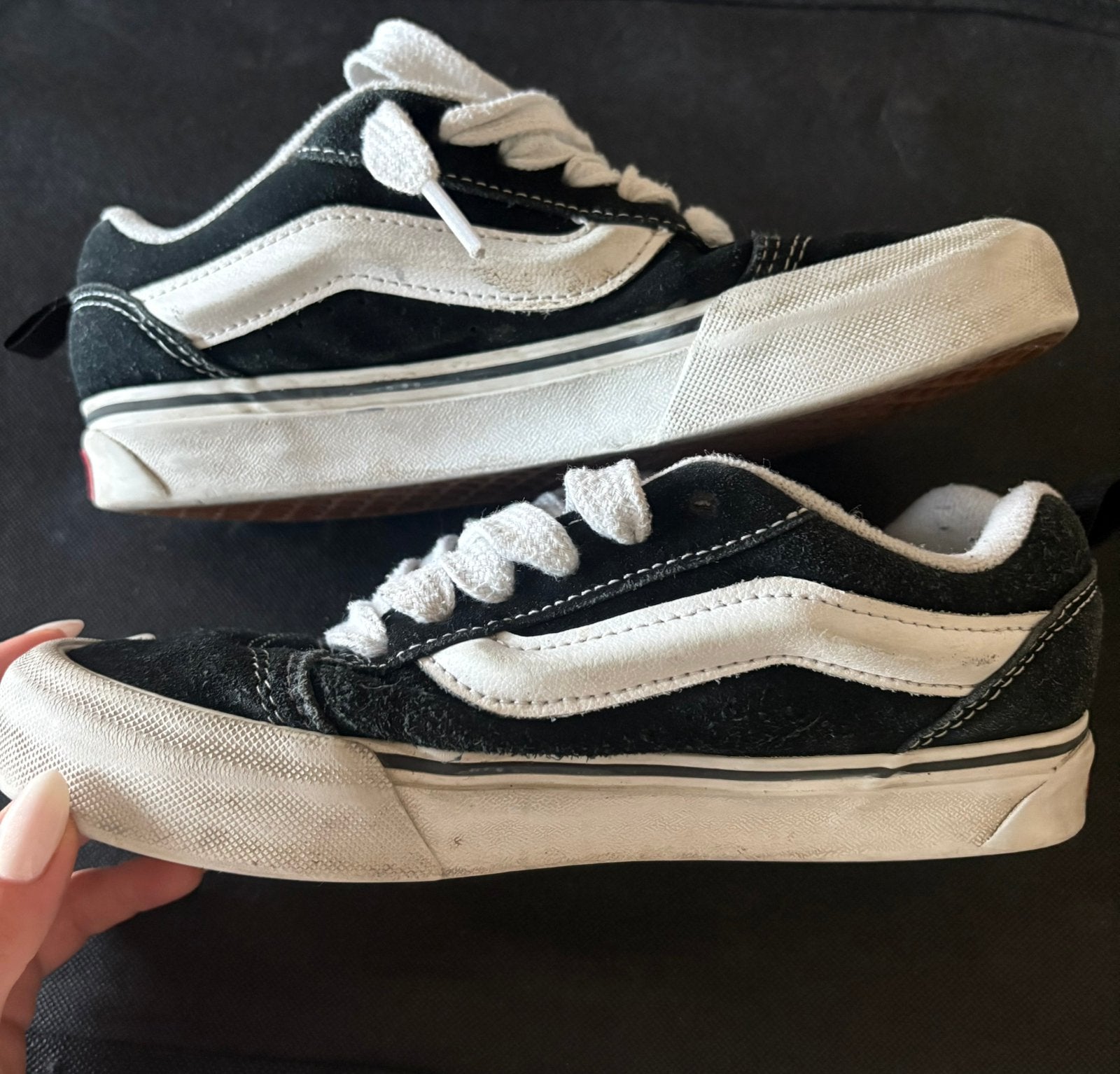 vans knu, Verzenden, Zwart, Sneakers of Gympen, Gedragen