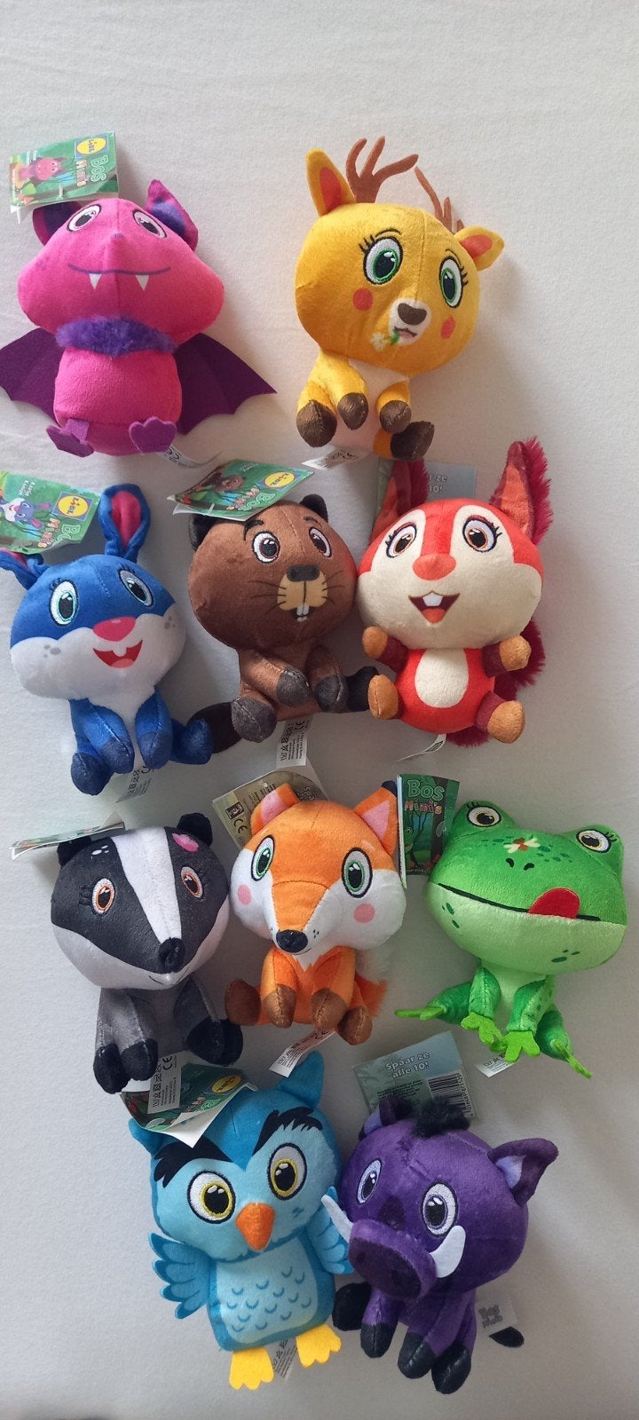 Lidl Bos mini's knuffels - Complete set van 10, Ophalen of Verzenden, Nieuw, Overige typen