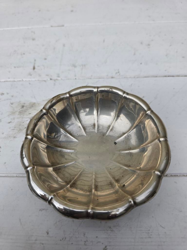 Antieke verzilverde schaal, decoratieve fruitschaal, Ophalen of Verzenden