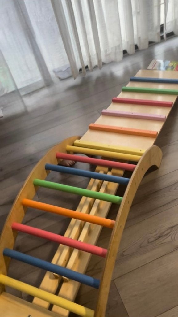 Montessori Climbing Arch, Ramp, Slide & Swing, Ophalen of Verzenden, Zo goed als nieuw, Rij- of Hobbelspeelgoed