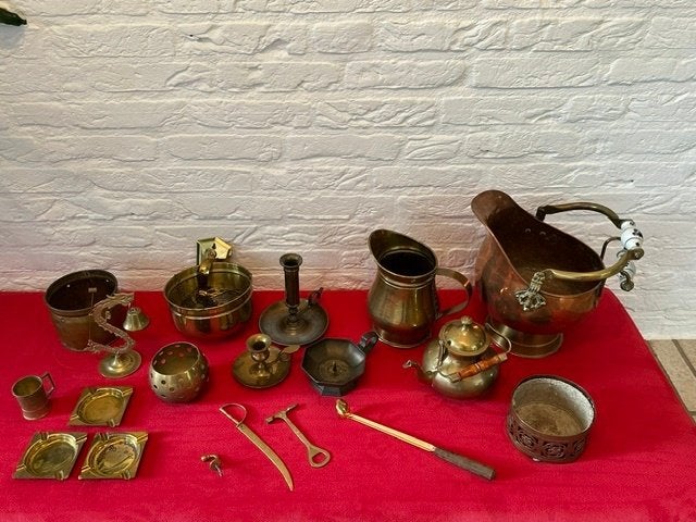Diverse koperen voorwerpen uit de jaren 50, Ophalen of Verzenden, Koper