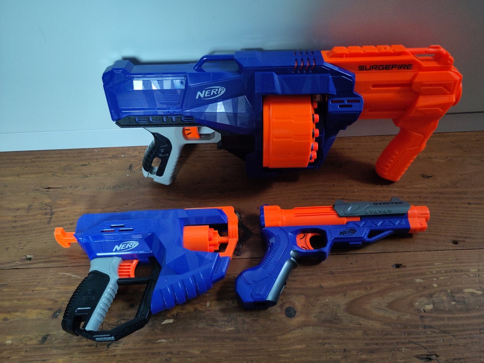 Nerf Blaster Set: Surgefire, Scout MKII & Sharpfire, Ophalen, Gebruikt, Jongen of Meisje