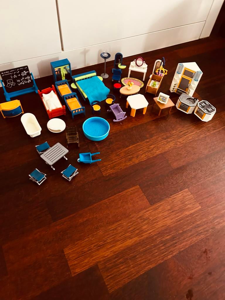 Grote set Playmobil meubels en accessoires, Ophalen of Verzenden, Gebruikt, Los playmobil