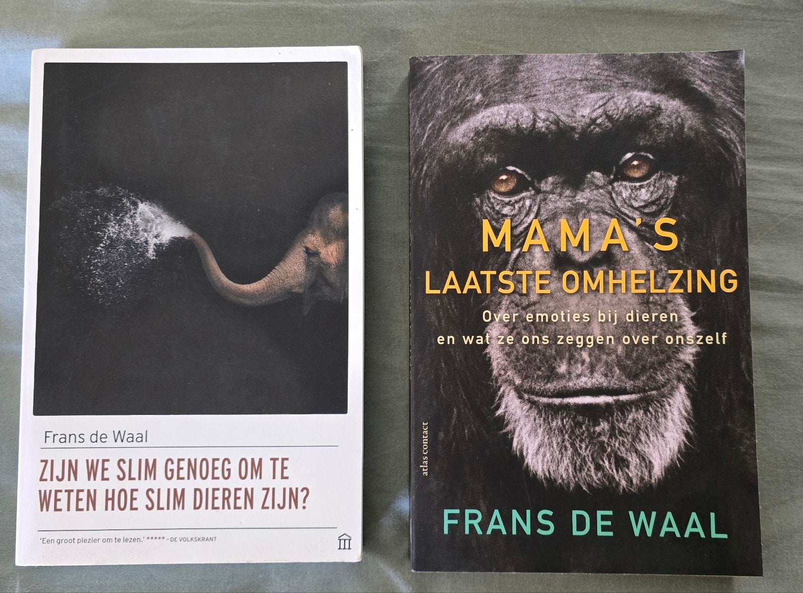 Twee boeken Frans de Waal, Boeken, Ophalen of Verzenden, Zo goed als nieuw, Overige diersoorten, Frans de Waal