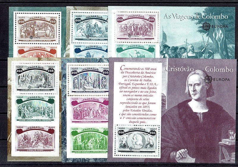 Portugal 1992, 6 blokjes 85 t/m 90 postfris., Verzenden, Portugal, Postfris