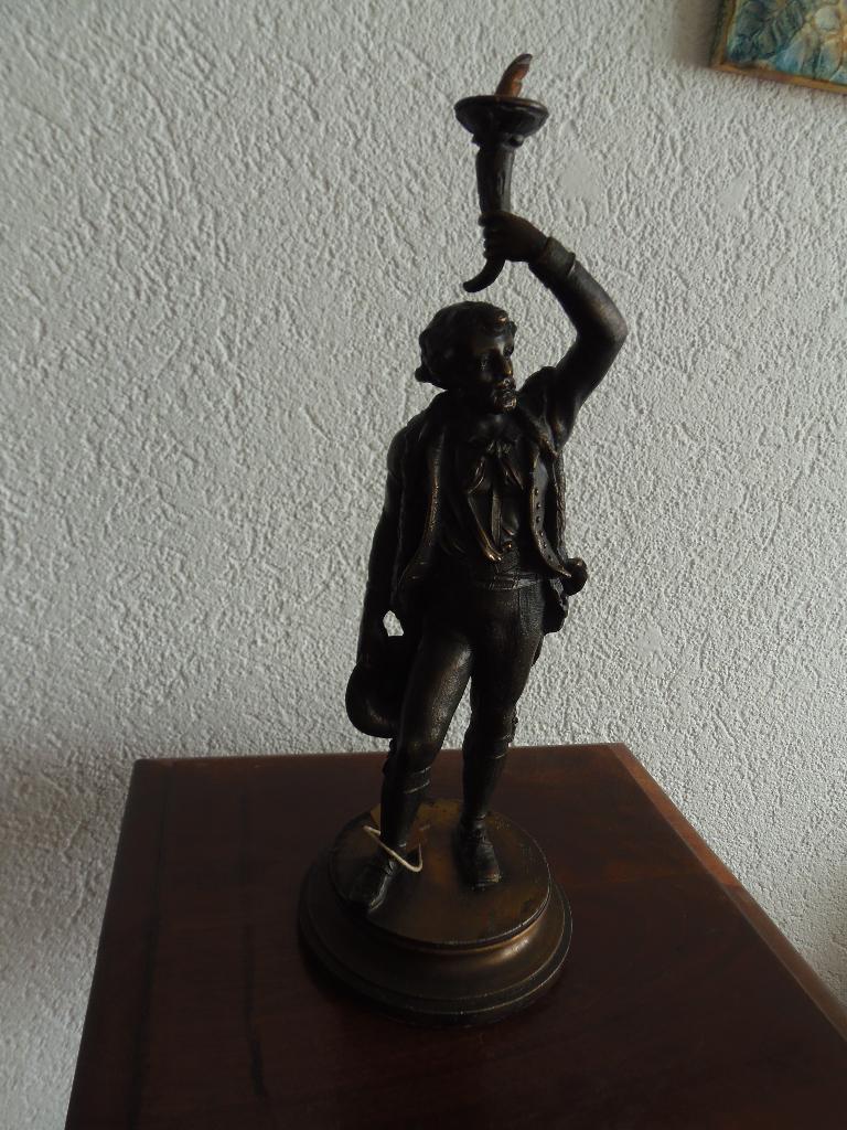 Zeer oud zamak Beeld .36 H., Ophalen of Verzenden, Metaal