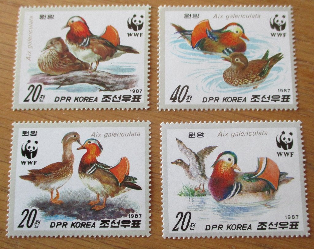 Noord-Korea, WWF serie Mandarijneend, Verzenden, Postfris, Dier of Natuur