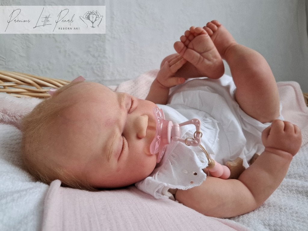 Reborn meisje Vienna by Sandy Faber NIEUW, Ophalen of Verzenden, Nieuw, Pop, Levensecht of Reborn