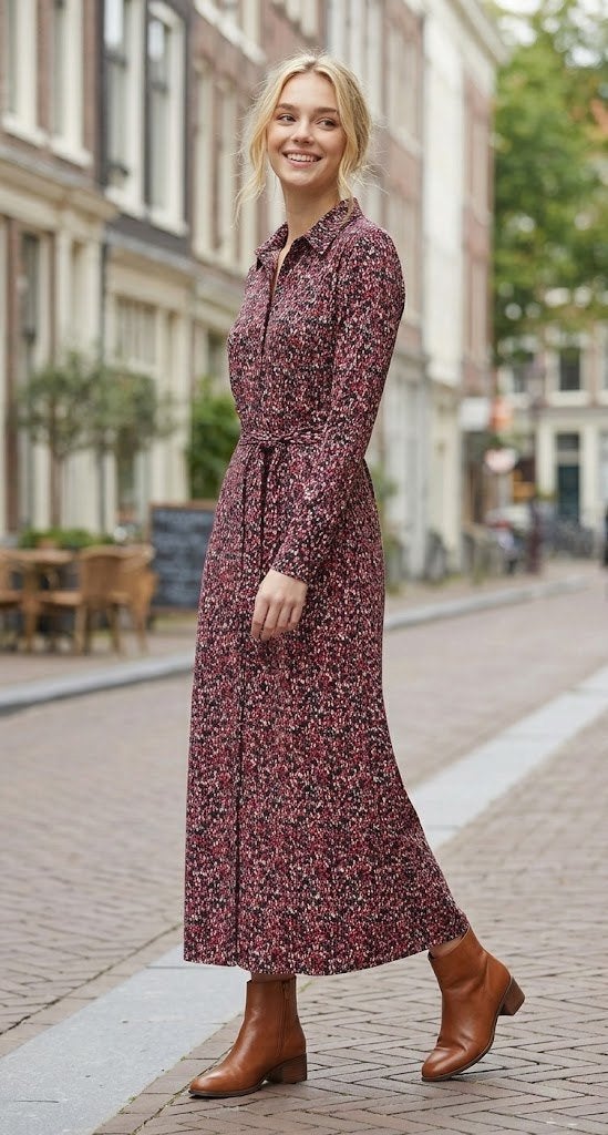 jurk Mart Visser / viscose, Zo goed als nieuw, Maat 34 (XS) of kleiner, Onder de knie, Meerkleurig