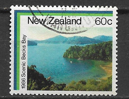 New Zealand 1986 Kustlandschap, Verzenden, Gestempeld