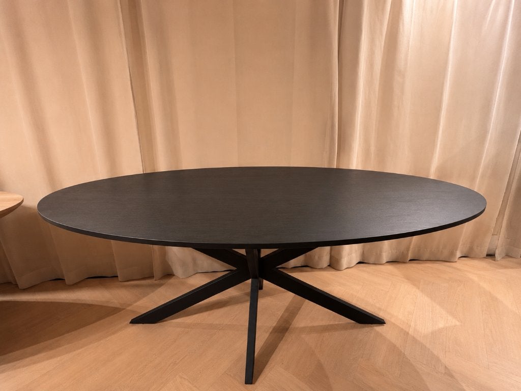 Slanke eiken fineer eettafel 190x100cm | Kas20, Ophalen, Eikenhout, 50 tot 100 cm, Zo goed als nieuw