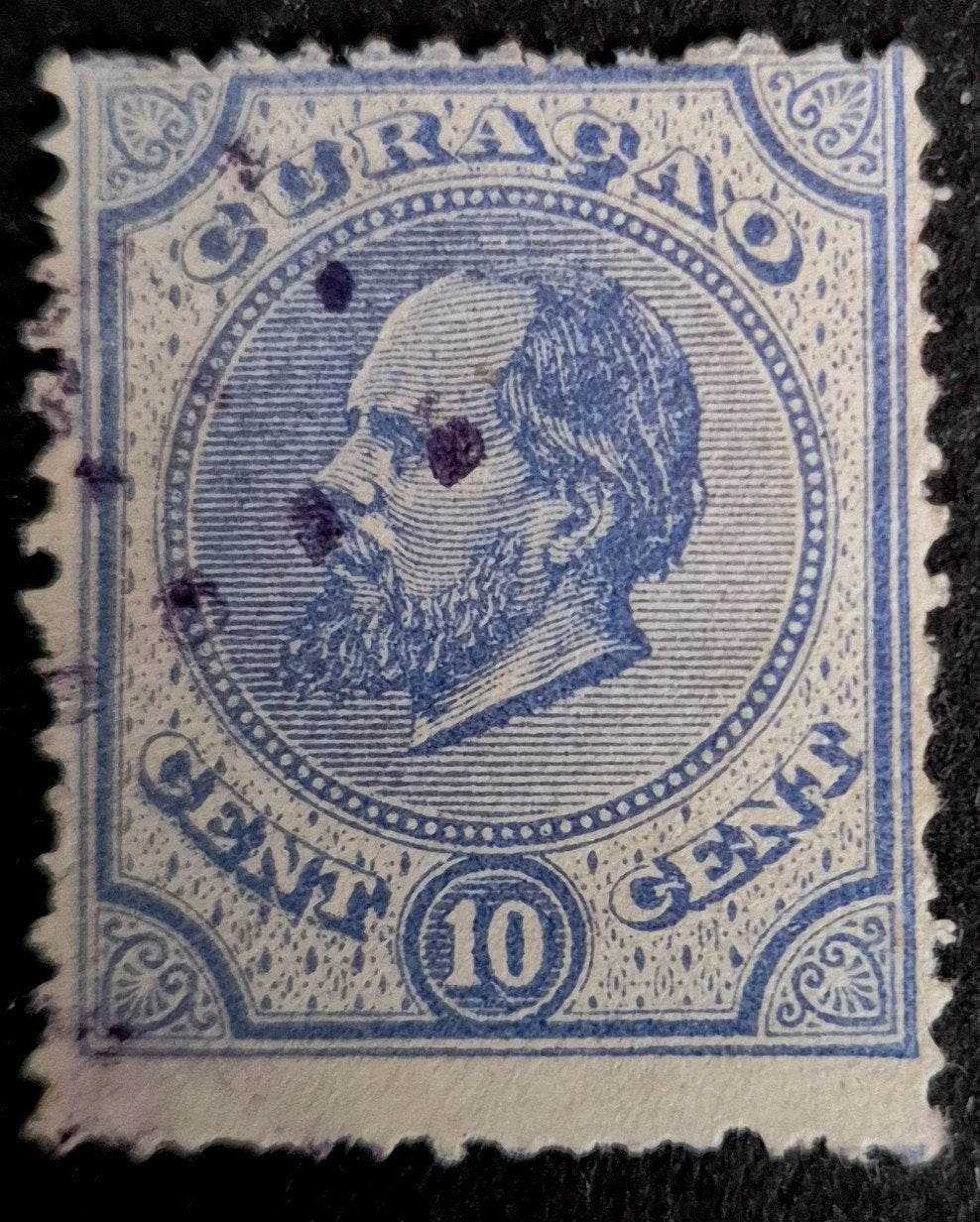 NVPH 4 Koning Willem III.  Curaçao., Ophalen of Verzenden, Gestempeld