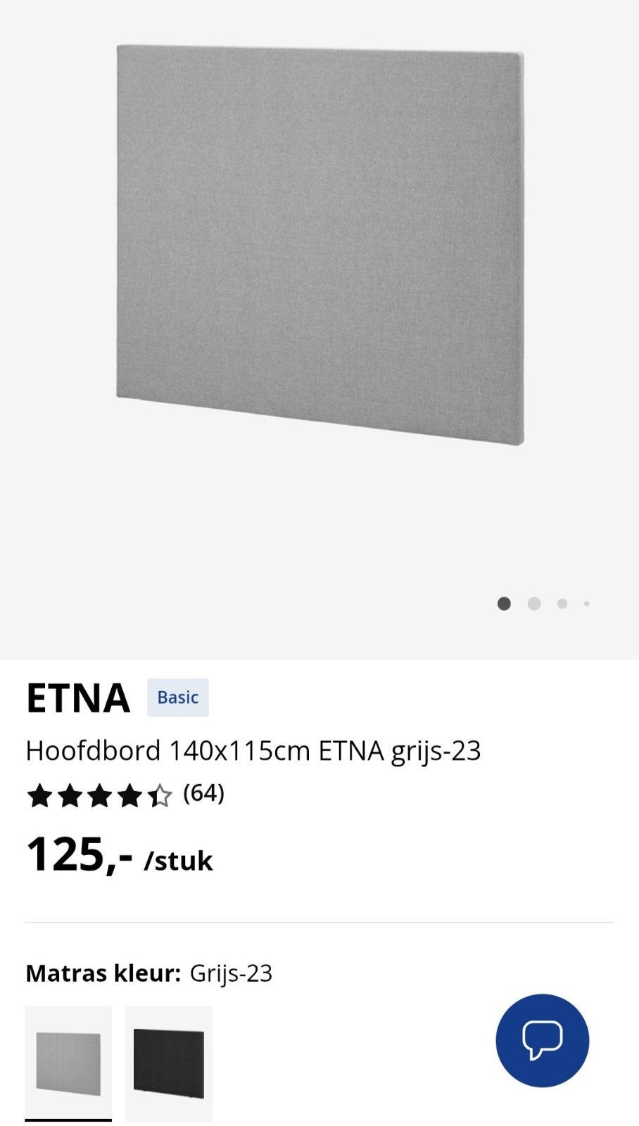 Hoofbord Etna van de jisk 140x 115 nieuw, Ophalen, Nieuw, 115 cm of meer