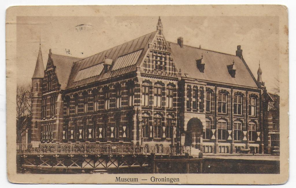 Groningen Museum  Ansichtkaart  uit 1939 ( B5096), Ophalen of Verzenden, 1920 tot 1940, Gelopen, Groningen