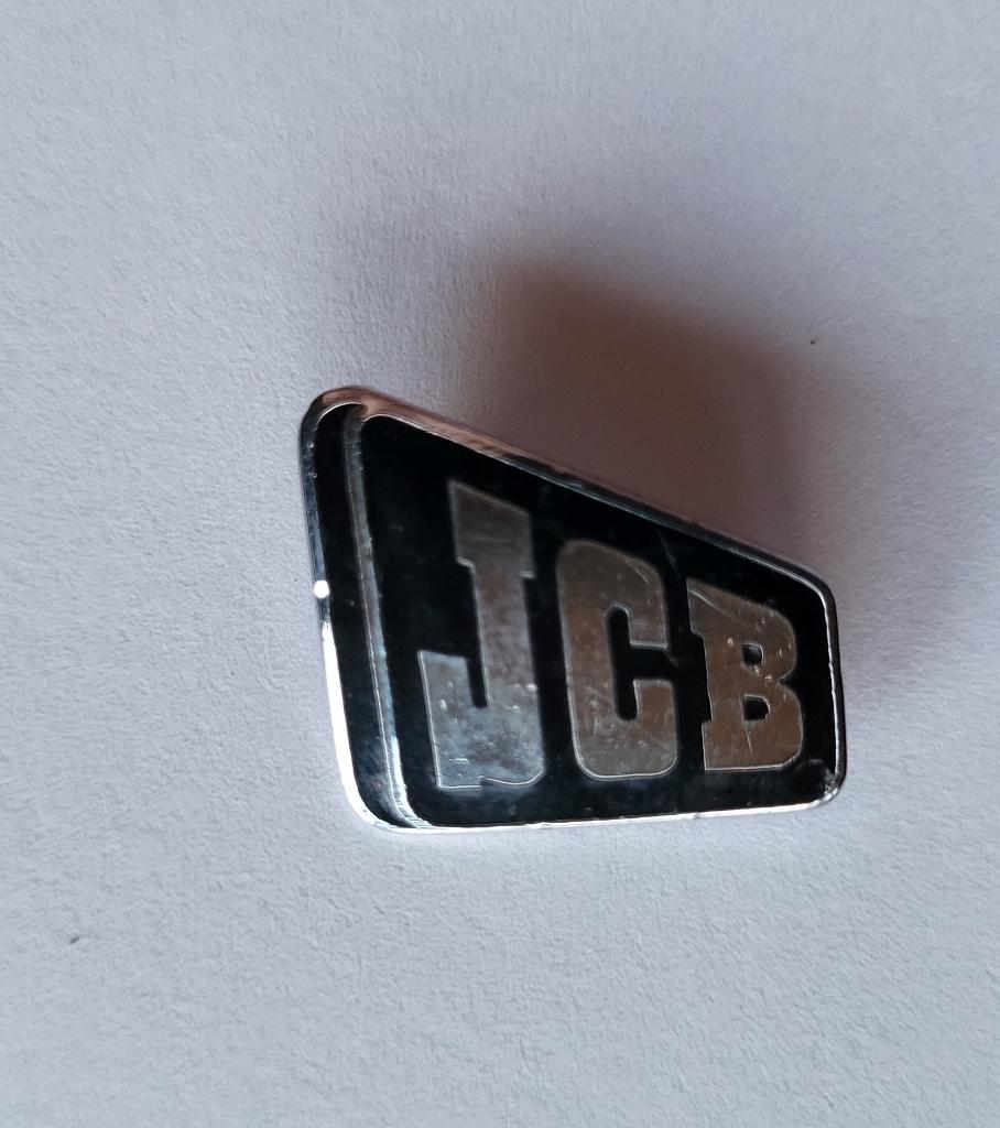 JCB Loaders emaille logo broche, Gebruikt, Niet vindbaar, Niet vindbaar, Speldje of Pin