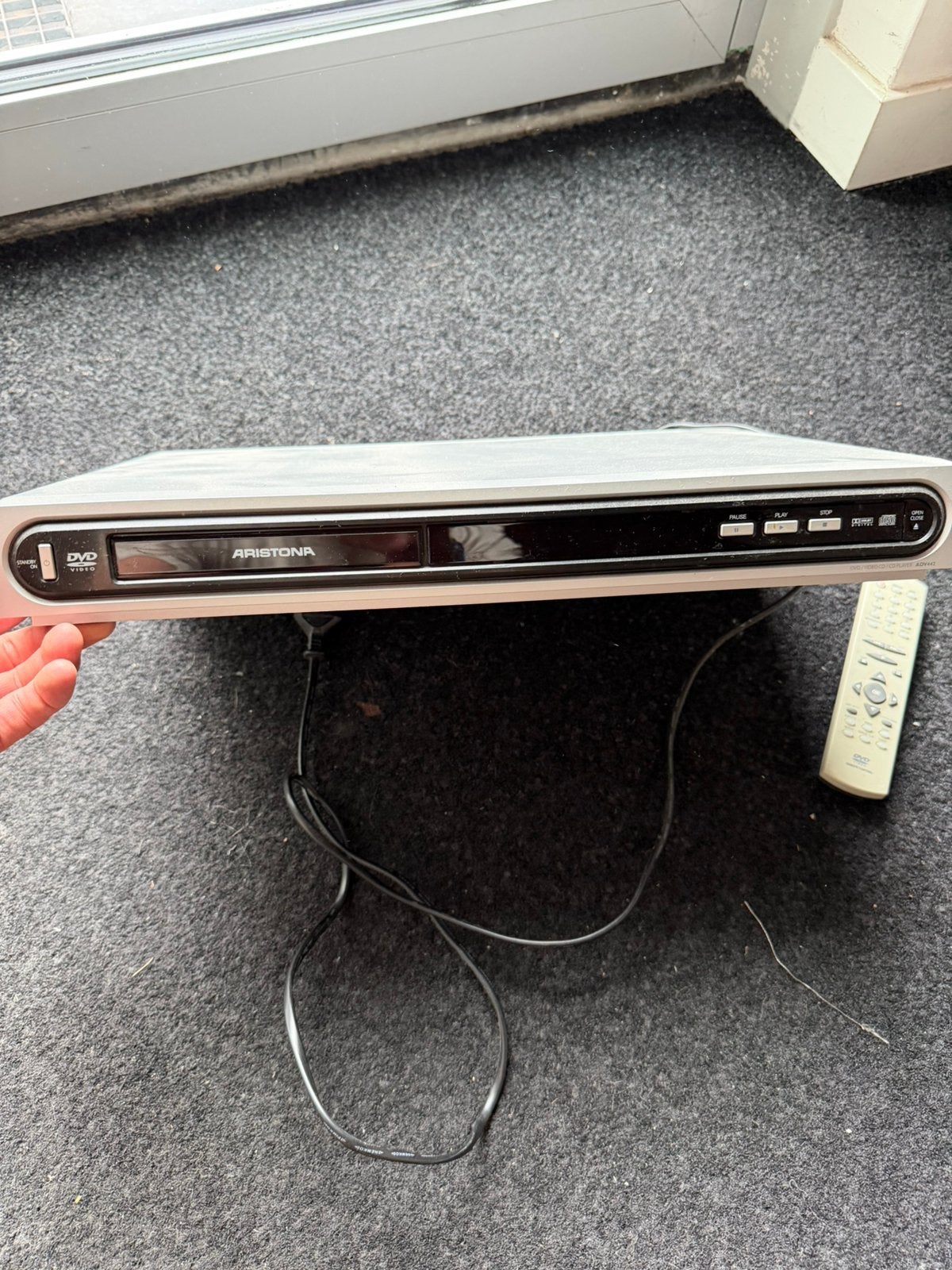 Aristona DVD-speler met afstandsbediening en SCART-kabel, Ophalen of Verzenden, Gebruikt, Dvd-speler, Overige merken