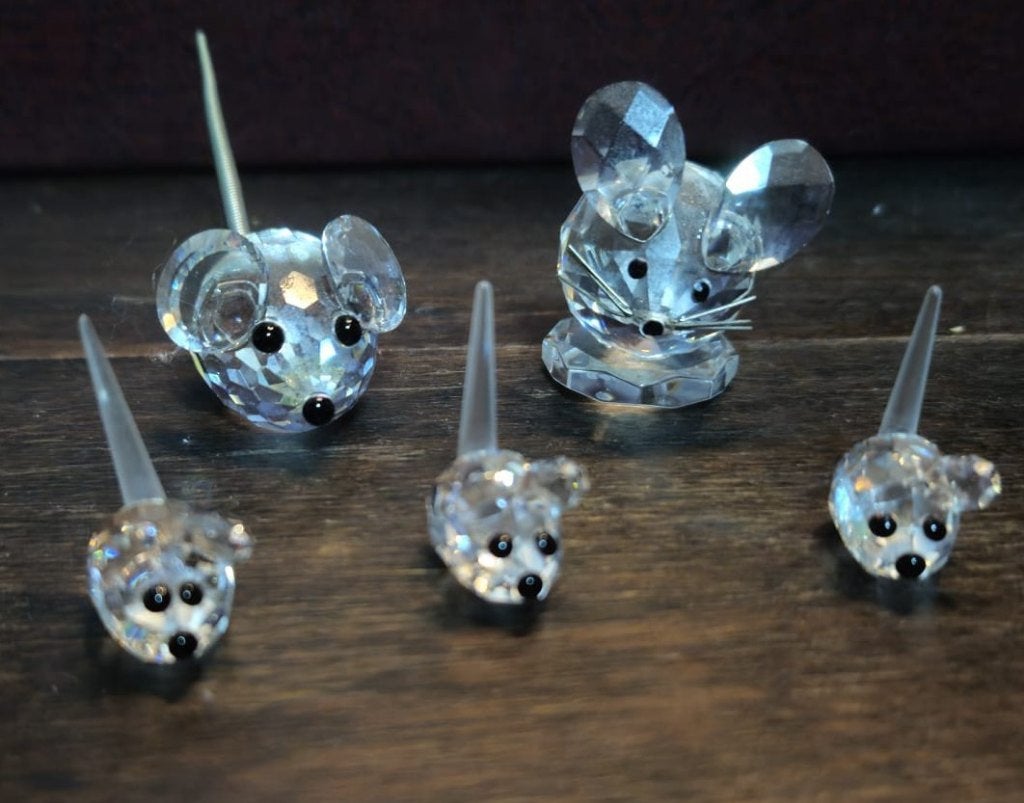 SCS Muizen set, muis replica en muis klein  Swarovski, Ophalen of Verzenden, Zo goed als nieuw, Figuurtje