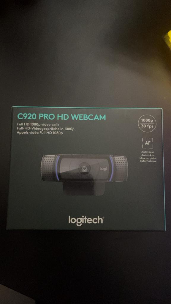 Logitech c920 pro webcam/streamcam, Computers en Software, Webcams, Ophalen, Zo goed als nieuw