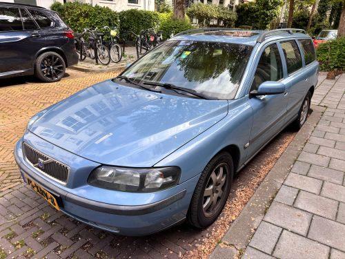 Volvo V70 2.5 T AUT 2003 Blauw, Auto's, Volvo, Particulier, V70, Airbags, Airconditioning, Climate control, Cruise Control, Dakrails