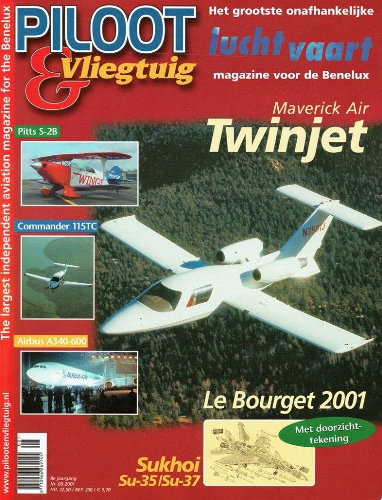 Piloot & Vliegtuig 2001 nr. 8 (o.a. Airbus A340-600), Verzenden, Gelezen, Vliegtuig