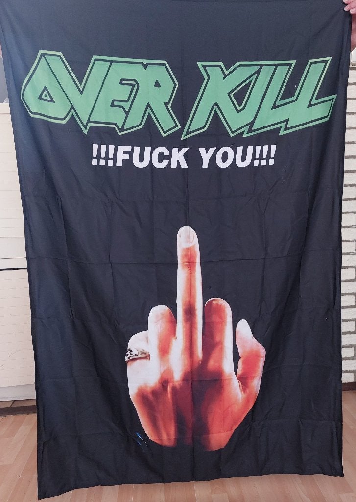 Vlag OVERKILL Thrash Metal Metallica Megadeth, Ophalen of Verzenden, Nieuw