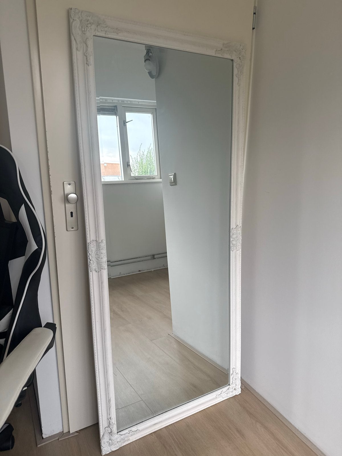 JYSK NORDBORG spiegel 72x162 wit, Ophalen, Zo goed als nieuw, 150 tot 200 cm, Rechthoekig