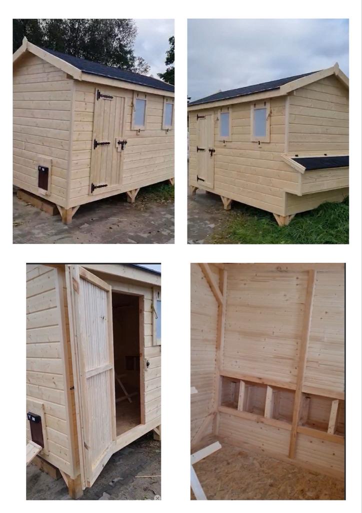 Houten Kippenhokken – Geïsole prijs inclusief thuisbezorging, Dieren en Toebehoren, Ophalen, Nieuw, Kippenhok of Kippenren