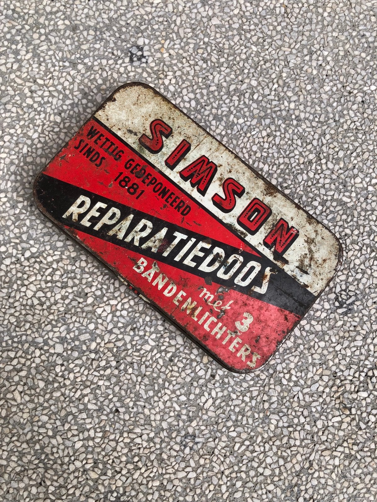 Vintage Simson Reparatie Doos met Bandenlichters, Ophalen of Verzenden, Gebruikt, Bandgereedschap