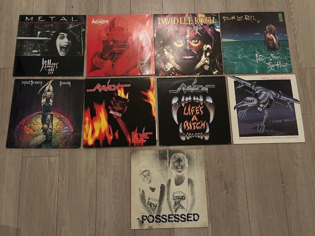 Verzameling van 9 metal / hardrock LP's, Ophalen, Gebruikt, 12 inch