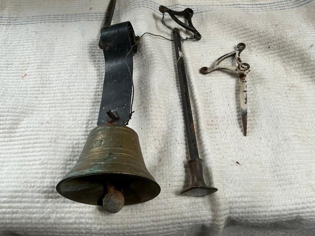 Oude deurbel, Huis en Inrichting, Deurbellen, Ophalen, Gebruikt