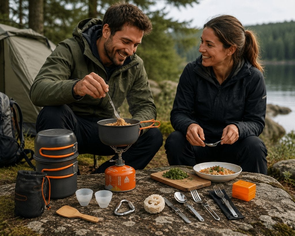 Opvouwbare camping noodpakket Set Lichtgewicht Pannenset, Caravans en Kamperen, Buitenhuys, Nieuw, Ophalen of Verzenden, Rooseveltstraat 8-A30, 2321BM, Leiden