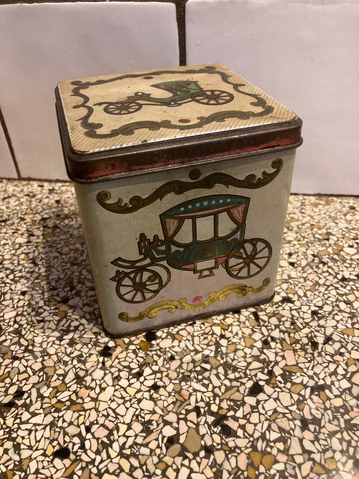 Oud blikje koets, Ophalen of Verzenden, Gebruikt, Overige