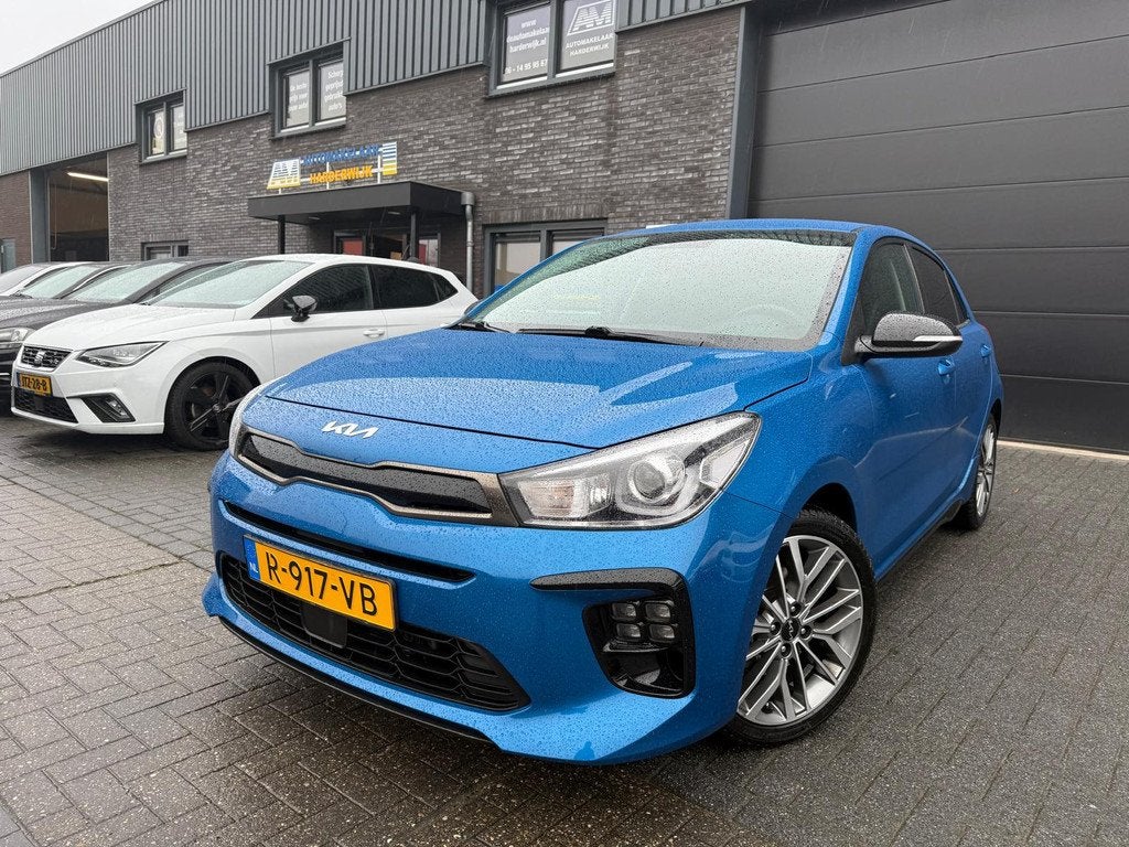 Kia Rio 1.0 T-GDi MHEV GT-Line | 1E EIGENAAR | 12MND GARANTI, Auto's, Kia, Voorwielaandrijving, Gebruikt, Blauw, 100 pk