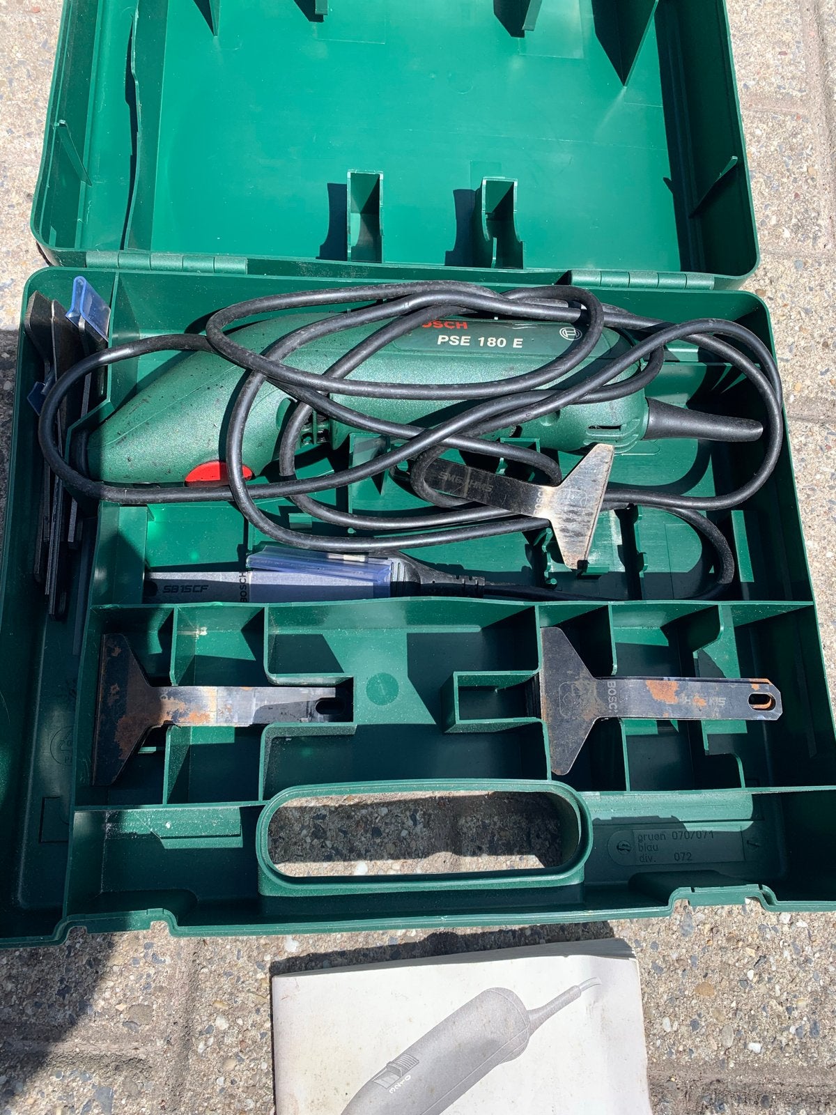 Bosch PSE 180 E Multitool in koffer met accessoires, Ophalen, Gebruikt, Multitool, Bosch
